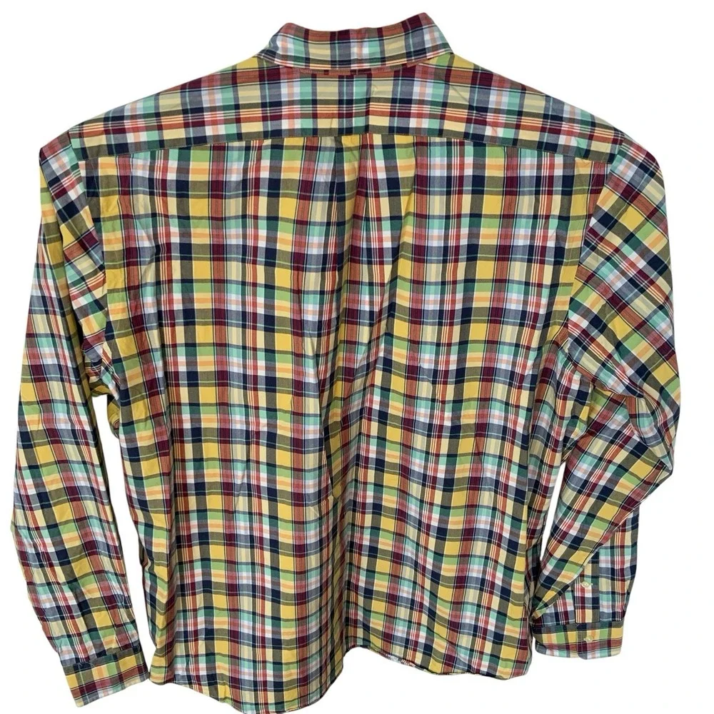 Polo Ralph Lauren Custom Fit Long Sleeve Shirt Mens 2XL XXL‎ Multicolor Plaid